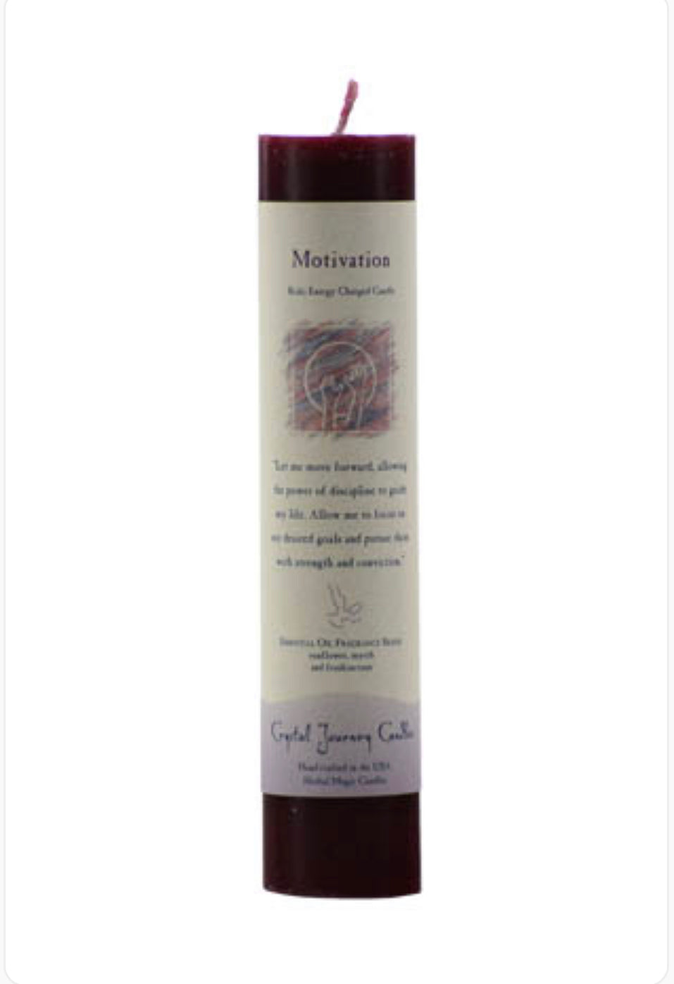 Motivation Reiki Charged Pillar Candle