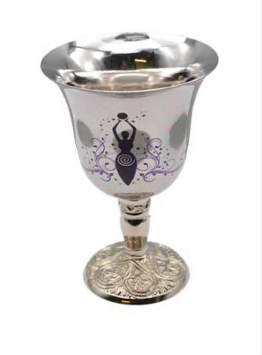 4 3/4" Goddess Of Earth Chalice Stainless Steel
