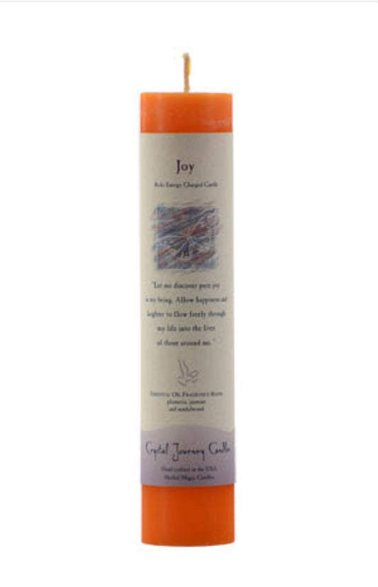 Joy Reiki Charged Pillar Candle