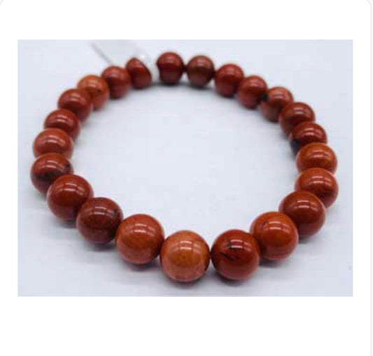 8mm Jasper, Red Bracelet