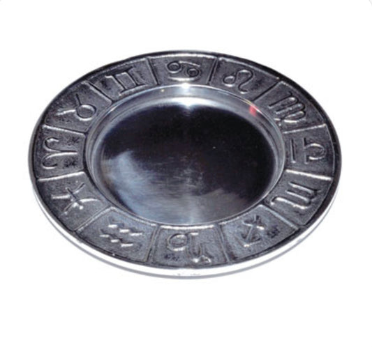 4 3/4" Zodiac Pillar Holder/ Smudge Plate