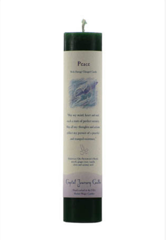 Peace Reiki Charged Pillar Candle