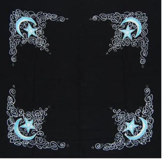 Celtic Moon Altar Cloth Or Scarf 36" X 36"