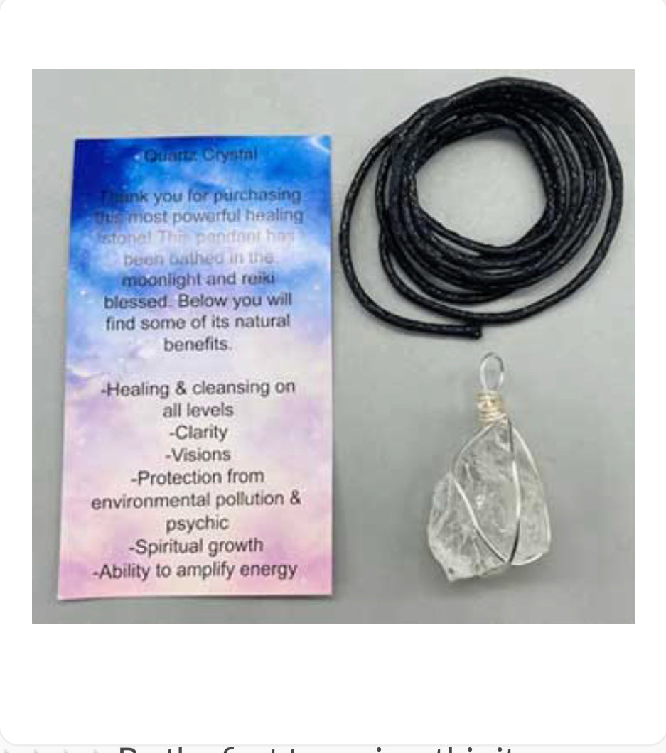 Quartz Wire Wrapped Pendant